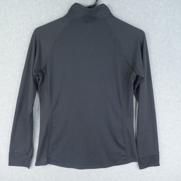 Under Armour Sweater Womens Medium Black Long Sleeve 1/2 Zip Mock Neck Stretch - Picture 4 of 8